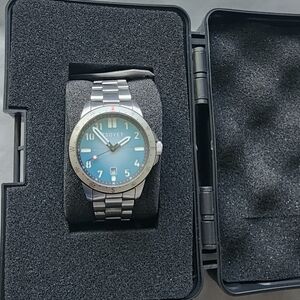 Silver and Blue Men's Watch